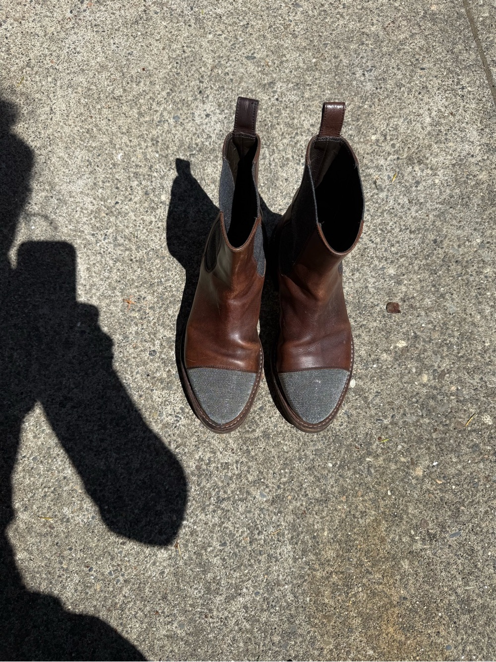 Brunello Cucinelli Brown Leather Chelsea Boots size 37 - Picture 9 of 9